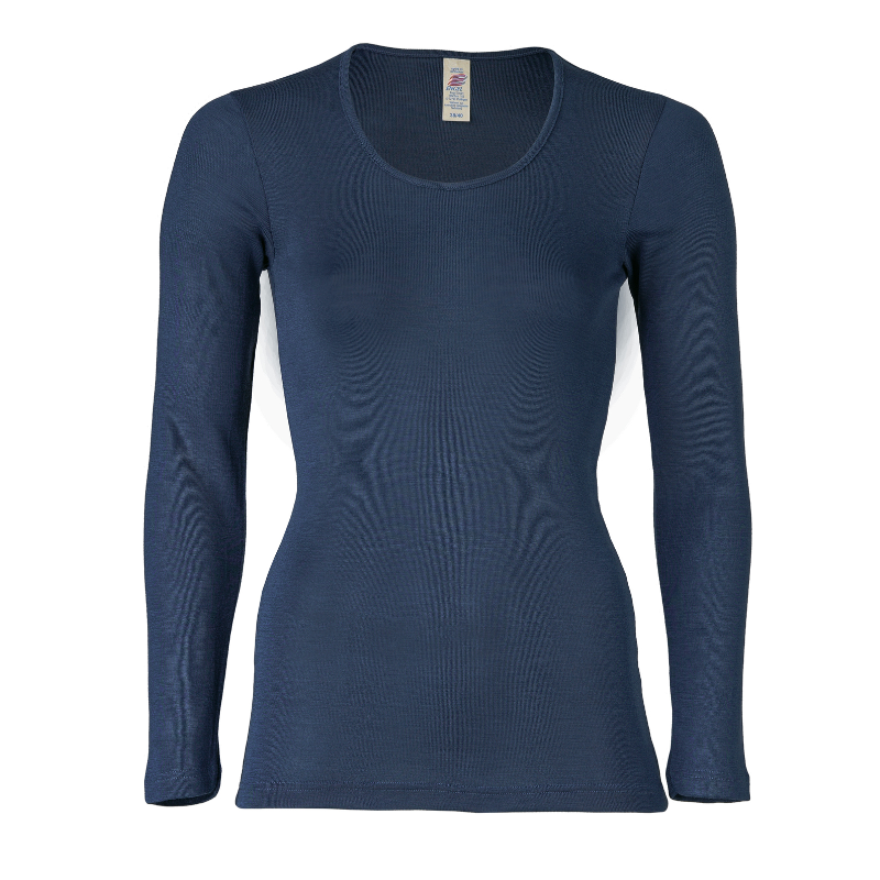 Engel Natur wool silk longsleeve navy