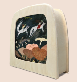 Het wol feetje losse plaat kabouter met lieveheersbeestje