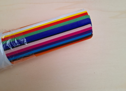 Zijdevloei rol 125 bladen 50*70 12 kleuren 20gr