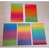 Transparant paper rainbow 10 sheets 20.5*33cm