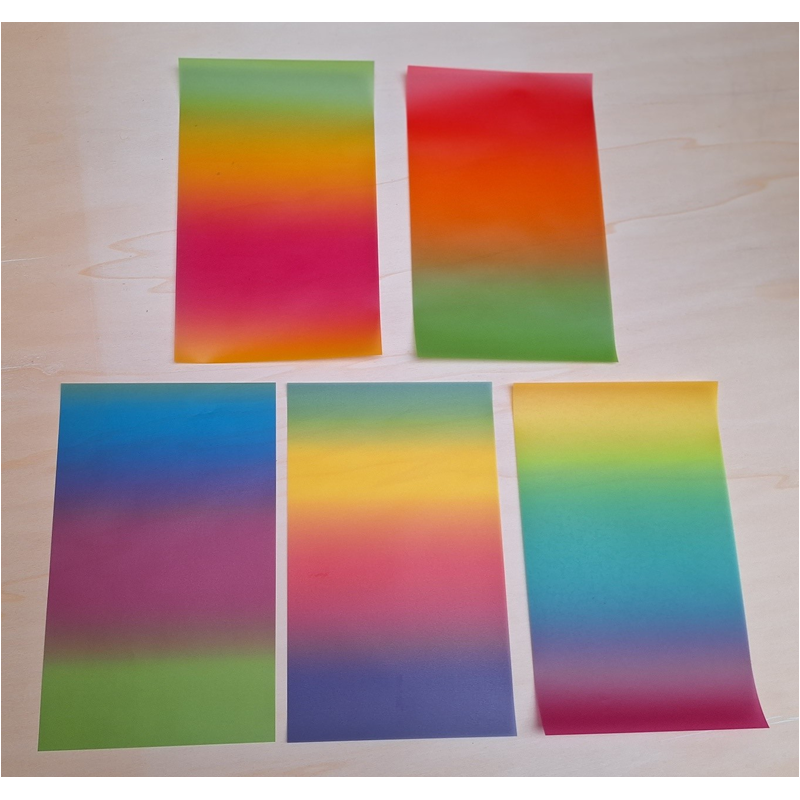 Transparant paper rainbow 10 sheets 20.5*33cm