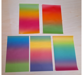 Transparant paper rainbow 10 sheets 20.5*33cm