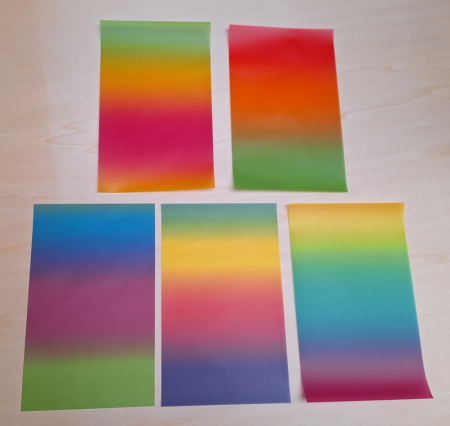 Transparant paper rainbow 10 sheets 20.5*33cm