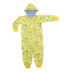 Duns Sweden gevoerde onesie wilde bloemen geel