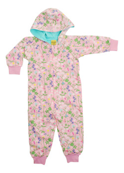 Duns Sweden gevoerde onesie wilde bloemen oranje