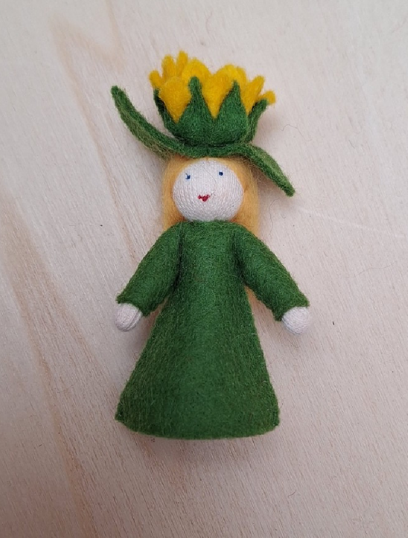 Seasonal doll Sunflower yellow