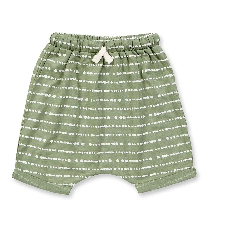 Sense Organics katoenen korte broek grijs met print