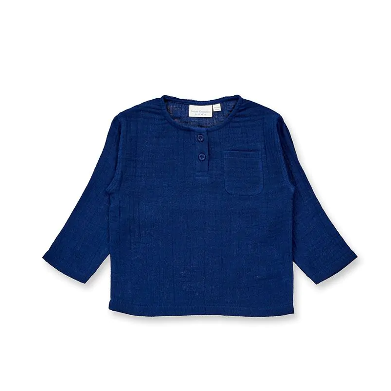 Sense Organics katoenen muslin longsleeve sand