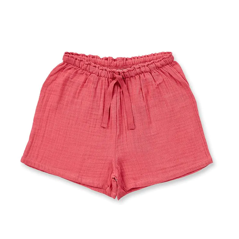 Sense Organics cotton muslin shorts navy