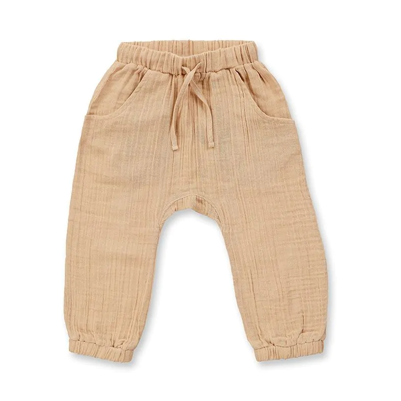 Sense Organics cotton muslin pants blue