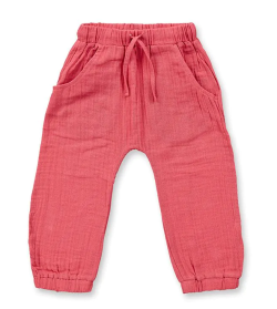 Sense Organics cotton muslin pants sand