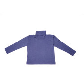 Cosilana wool silk  longsleeve with turtle neck purple (71299)