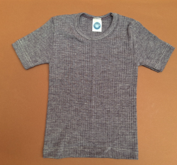 Cosilana short sleeve shirt cotton/wool/silk purple (91232)