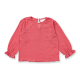 Sense Organics katoenen  double gauze longsleeve met roezels framboos