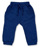 Sense Organics cotton muslin pants blue