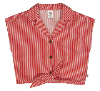 Muesli katoenen blouse apple red striped