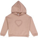 Muesli cotton sweatshirt rosewood with hood