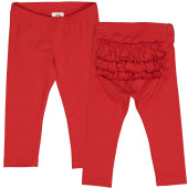 Muesli baby legging apple red with frill