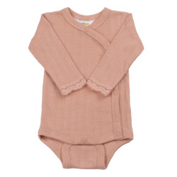 Joha wool silk wrap around body peach