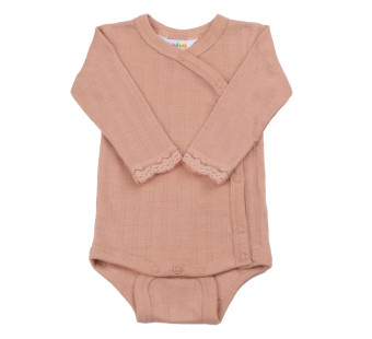 Joha wool silk wrap around body peach