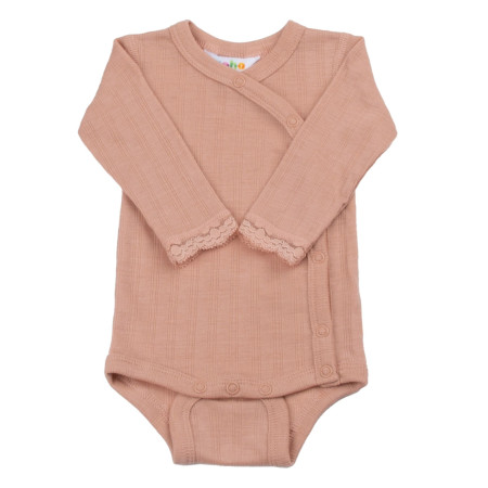 Joha wool silk wrap around body peach