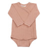Joha wool silk wrap around body peach