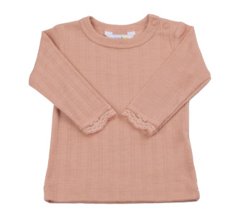 Joha merino woolsilk shirt peach