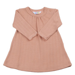 Joha merinosilk  long sleeve dress peach