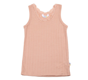 Joha wool silk sleeveless shirt pink