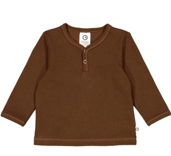 Muesli cotton  longsleeve bark dark brown