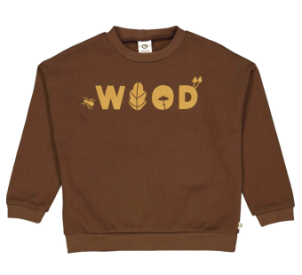 Muesli katoenen donkerbruine sweater Wood