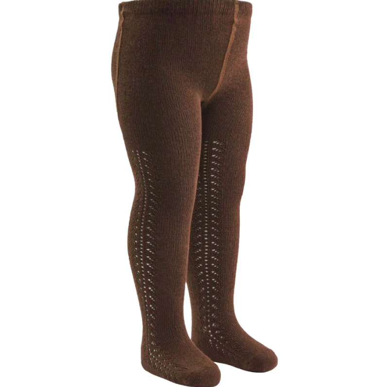 Muesli cotton lace  tights bark