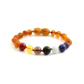 Amber bracelet for babies and children with chakra