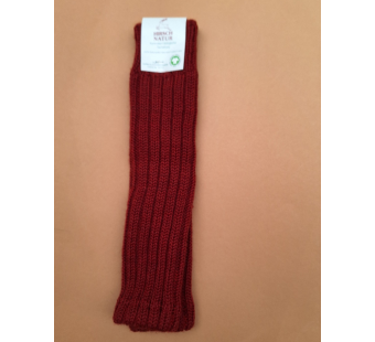 Hirsch natur woolen leg warmers darkred