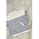 Copenhagen Colors cotton sweater cream navy striped