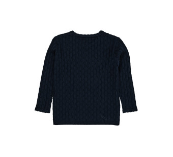 Copenhagen Colors classic pointelle blouse navy