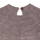 Copenhagen Colors merinowoolen blouse with frill brown