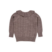 Copenhagen Colors merinowoolen blouse with collar brown