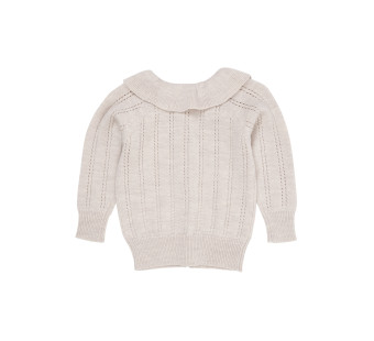 Copenhagen Colors merinowollen vest met kraag creme