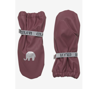 Celavi padded PU mittens rose brown