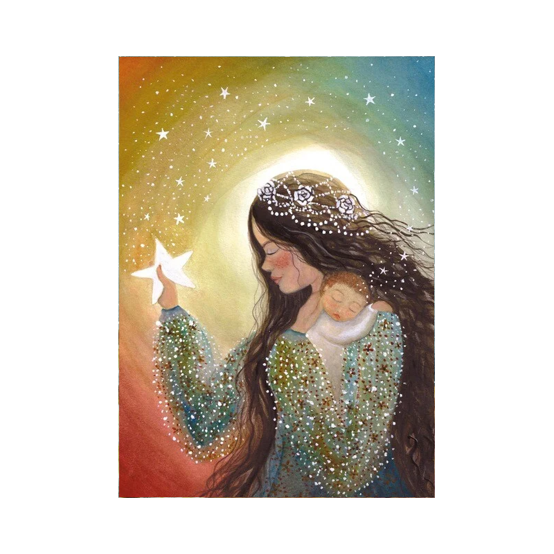 Postal card make a wish- Bijdehansje