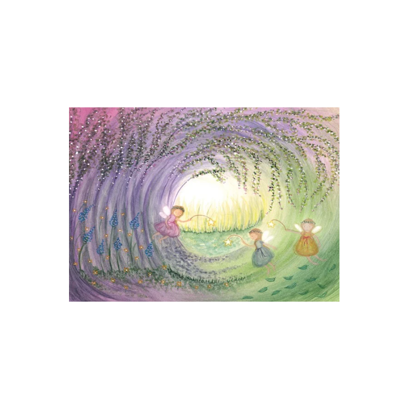 Postal card Into the Woods - Bijdehansje