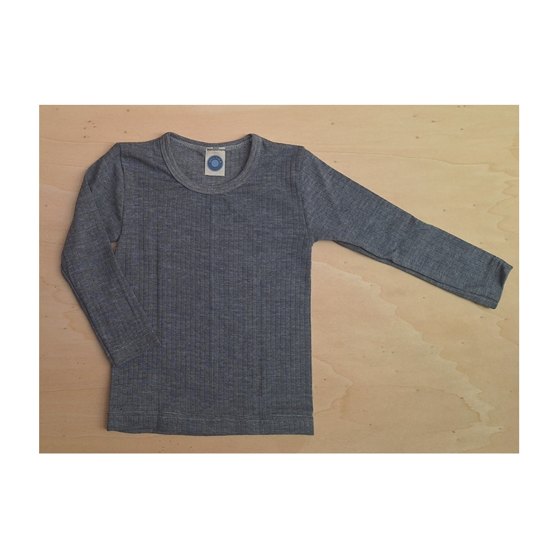 Cosilana longsleeve katoen/wol/zijde lichtblauw (91233)
