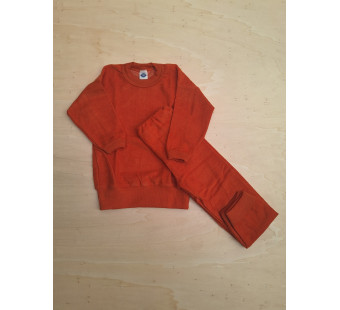 Cosilana woolen 2 piece pyjama orange