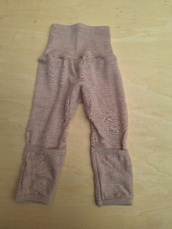 Cosilana broekje 70% wol 30% zijde met omslag om te vouwen tot maillot, bruin (71018)