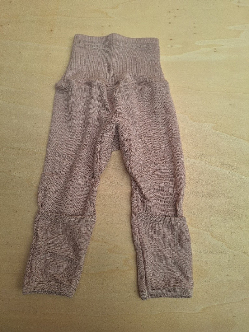 Cosilana broekje 70% wol 30% zijde met omslag om te vouwen tot maillot, bruin (71018)