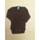 Cosilana long sleeved body 70% wool/30% silk, dark brown (71053)