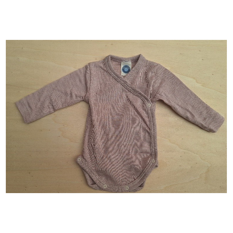 Cosilana long sleeved wrap-around body 70% wool 30% silk red (71063)