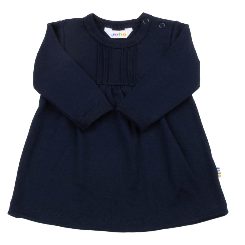 Joha merinowollen jurk lange mouw roodbruin (49136)