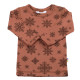 Joha woolen longsleeve redbrown with snowflakes